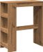 vidaXL Table de bar avec étagères 90x40x103,5 cm bois chêne artisanal