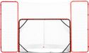 VEVOR Hockeydoel Straathockeydoel Hockey Straathockey met Achterstop en Doelen, 310x64x183cm, Wit/Rood, Training