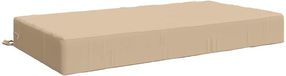 vidaXL Zitkussen SOEST 100% Polyester Crèmekleurig 120 x 80 x 15 cm