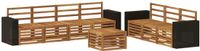 vidaXL - Bank loungeset - 4 zitplekken - Massief Acacia Hout - Naturel