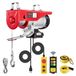 VEVOR Elektrische takel dubbele kabel belasting max. 1000 kg, draadloze afstandsbediening 4,2 m, hefhoogte enkele kabel 12 m, noodstoptakel, heffen voor garage, magazijn, fabriek