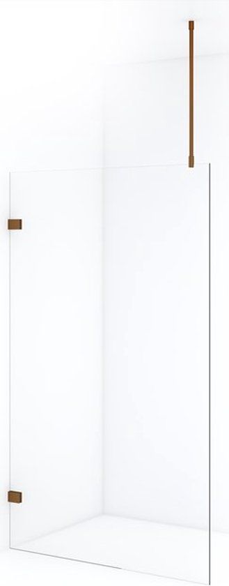 Maxaro Inloopdouche Diamond 120cm 8mm Helder Veiligheidsglas Koper