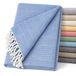 ECOMMERC3 Multifunctionele sprei, licht, elegant, voor bank of bed, 180 x 260 cm, blauw