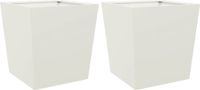 vidaXL Plantenbakken 2 stuks 50x50x50 cm staal wit
