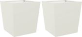 vidaXL Plantenbakken 2 stuks 50x50x50 cm staal wit