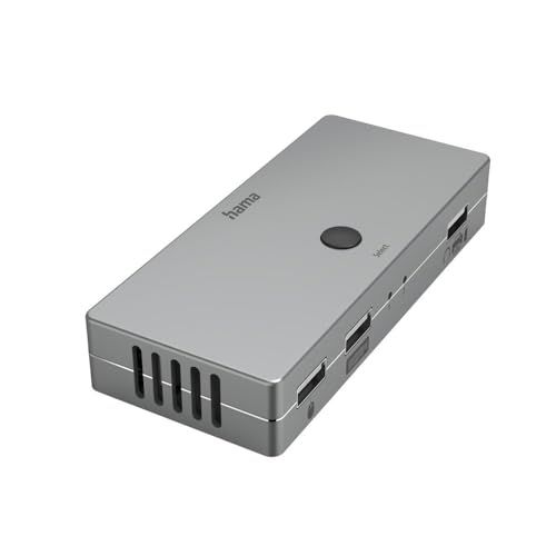 Hama KVM Switch voor 2 pc's, notebooks, Macbooks, tablets, 4 poorten
