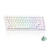Akko TAC75 HE 8K Hz Rapid Trigger Clavier, Clavier 75% filaire à effet Hall avec interrupteur magnétique, contrôle réglable, Snap Tap, ARGB (Blanc Shine Through, interrupteur AstroAim)