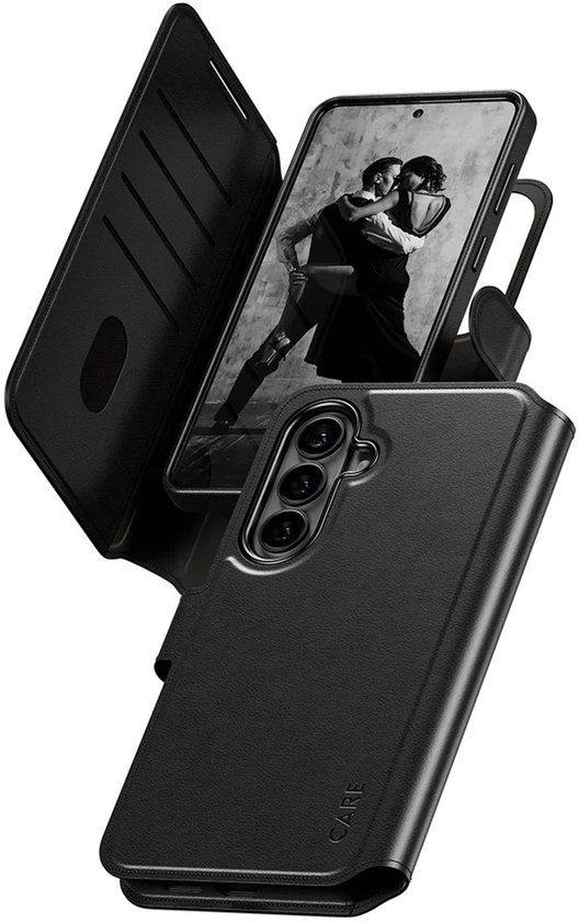 CARE by PanzerGlass Tango 2 in 1 Wallet Case geschikt voor MagSafe geschikt voor Samsung Galaxy S26 Plus - Transparant
