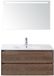 BES LED Dante Badmeubelset 100 cm - Tabacco - Keramische Wastafel Wit Enjoy met Sence Spiegel