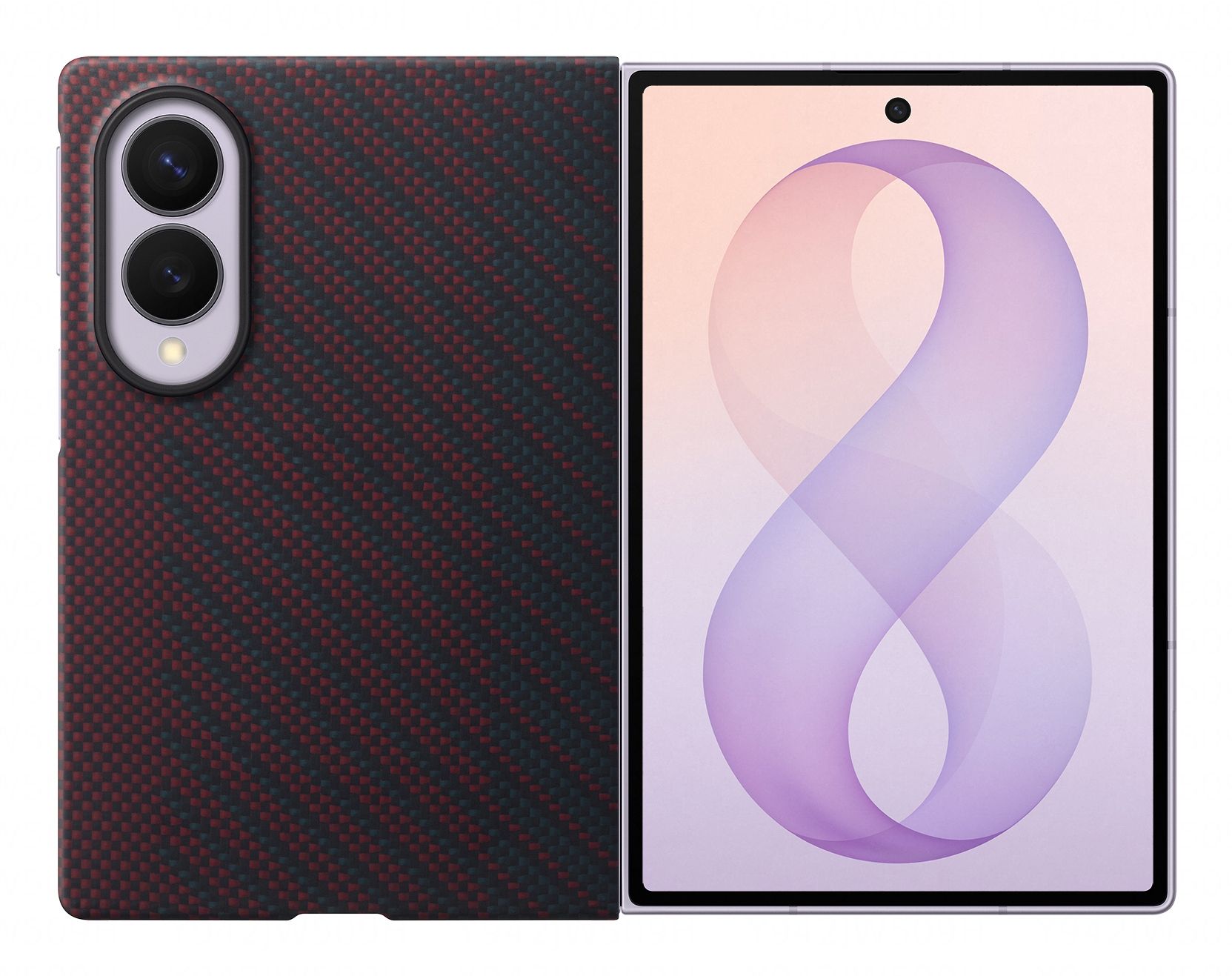 Samsung Galaxy Z Fold8 Hoesje - Carbon Magnet - Rood