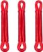 Merkloos Relaxdays waslijn, set van 3, 20 meter, polyester draad, extra sterk, rood