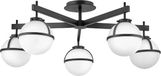 Hinkley Hollis LED Plafondlamp Zwart IP44 Dimbaar E14