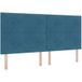 Tête de lit LED avec bandes LED bleues 200 cm velours
