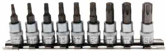 Bgs Torx doppenset 9 delig T10 - T50 1/4 2164