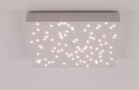 Nova Luce Plafondlamp LED vierkant wit 30cm - sterrenhemel