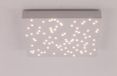 Nova Luce Plafondlamp LED vierkant wit 30cm - sterrenhemel