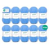 Gründl Lisa Premium Uni brei- en haakgaren, middenblauw