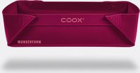 Coox Moule à gâteau en silicone - Taille M - Rouge foncé - Rectangulaire - 25x9x6cm