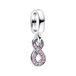 Pandora Moments Dames Bedel Zilver - Roze