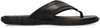 Manfield Hommes Pantoufles en cuir noir Taille 44