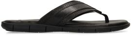 Manfield Hommes Pantoufles en cuir noir Taille 44