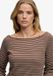 Superdry Bardot Off-shoulder Top Dames Lange mouwen shirts Kastanjebruine streep Coton