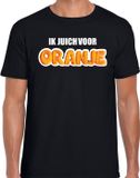 Bellatio Decorations Shoppartners Bv Zwart fan t-shirt voor heren - ik juich voor oranje - Holland / Nederland supporter - EK/ WK shirt / outfit S
