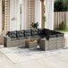 Maison Exclusive - Ensemble de jardin, composé de 10 pièces avec coussins, gris, en polyrotin