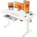 Bureau réglable avec tiroir, 140x80 cm, blanc