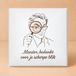 Bedruk King Minimalistische Koffiemeester in Nakijkstand Tegel – Elegante One-Line Art Wanddecoratie voor Koffieliefhebbers - 11 x 11 cm
