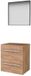 Basic-Line Meuble de salle de bain encadré 46 - 60 x 46 cm - Chêne Whisky