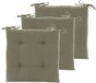 Hespéride Coussin de chaise Altea - 3x - 40 x 40 cm - vert - carré - polyester - coussin de jardin