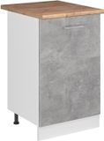 Vicco Keukenonderkast R-Line, Beton/Wit, 50 cm