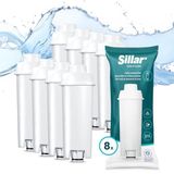 Sillar 8x Reservewaterfilters voor Koffiezetapparaat Delonghi DLSC002, SER3017 & 5513292811