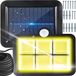 Retoo Éclairage solaire à LED avec capteur Lampe solaire Lampe solaire avec détecteur de mouvement Projecteur solaire Projecteur avec capteur de mouvement IP65 120 LED
