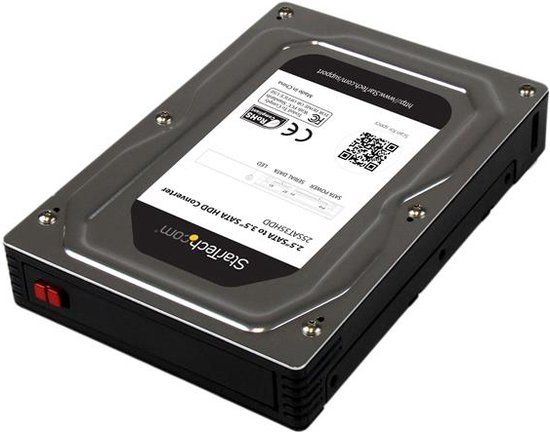StarTech.com 2.5" naar 3.5" Aluminium SATA HDD/SSD Adapter - Zwart/Zilver