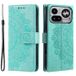 Portefeuille Étui Nothing Phone (4a) Pro Mandala avec dragonne - Vert menthe