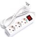 BES LED Stekkerdoos met Schakelaar - 3 Stopcontacten - 1.5 Meter - Wit