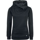 Pussy Deluxe Cross Over Dotty Dames Trui met capuchon - zwart - 3XL