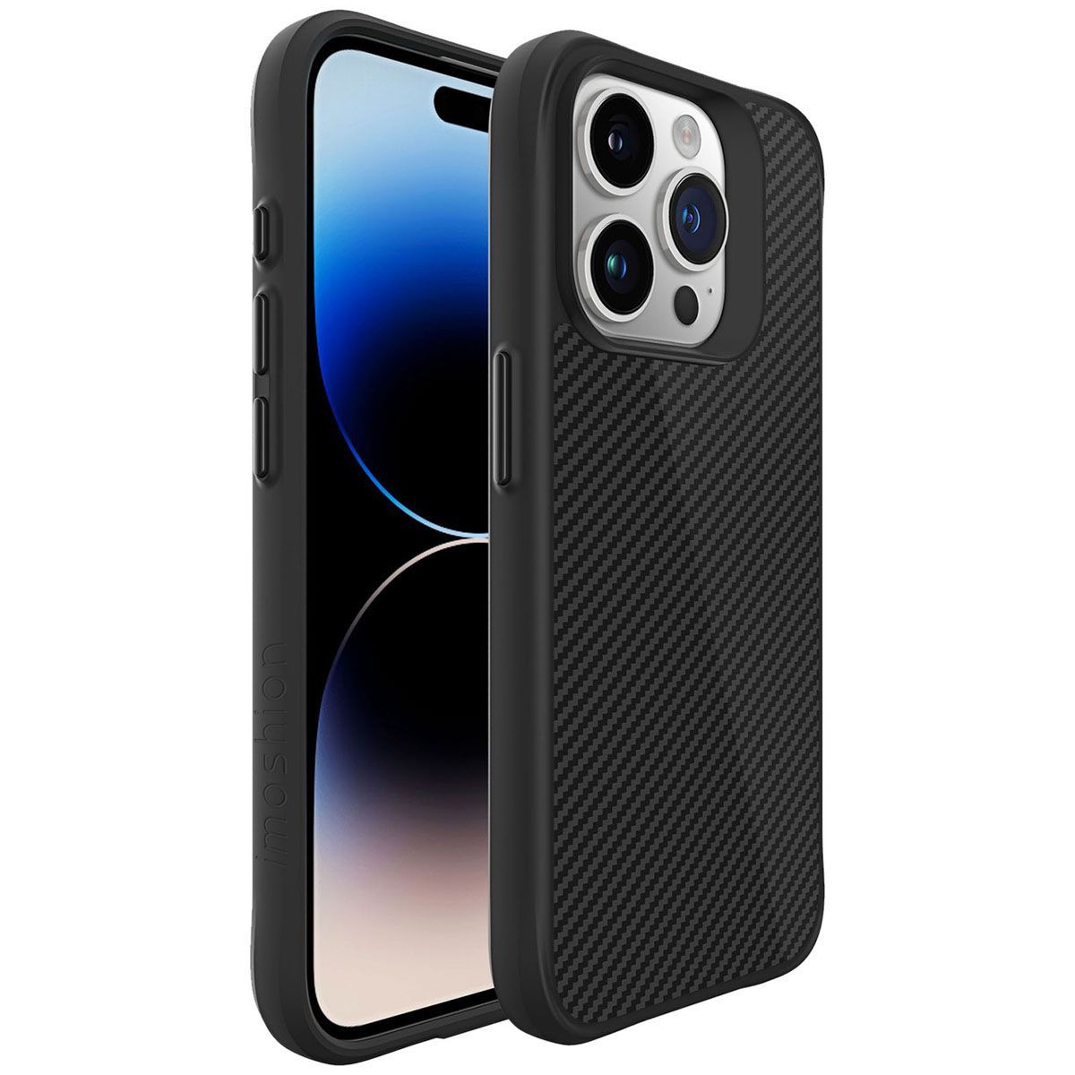 iMoshion Rugged Hybrid Carbon Case - Shockproof hoesje voor iPhone 15 Pro Max - Zwart