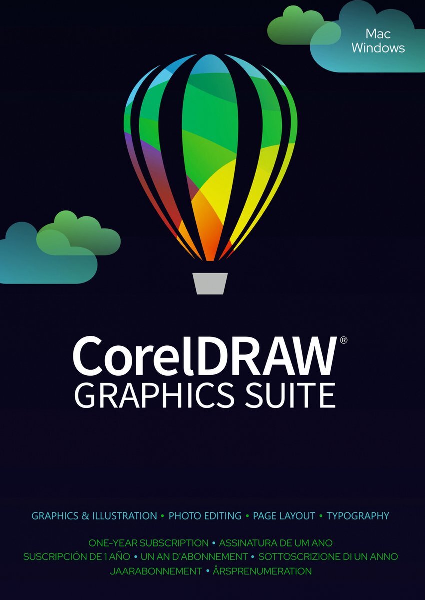 Corel CorelDRAW Graphics Suite Education - 1 Jaar Abonnement - Windows/Mac Download