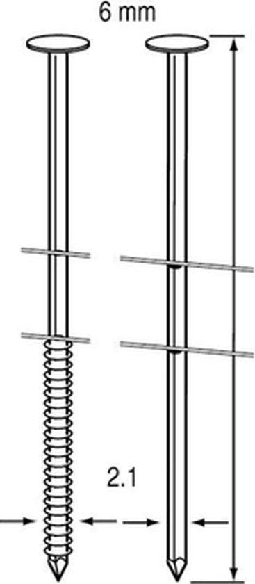 Dutack Coilnagel 2,5x55mm draadgebonden verzinkt ring