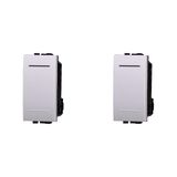 IXTRIMA Eenpolige schakelaar, 1P 16 A, wandschakelaar, compatibel met Bticino Living Light, wit, set van 2 stuks