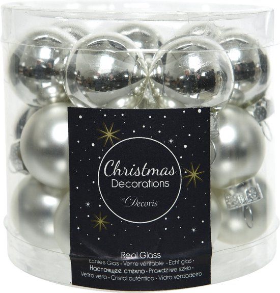 Decoris Kerstballen Mini Zilver