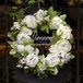 Bloemenkrans, deurkrans, kunstmatige witte pioenkrans voor voordeur 15"-16", voordeur decoraties muur decor