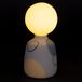 Villa d'Este Home Tivoli 1996 LED-lamp, werkt op batterijen, aardewerk, hoogte 18 cm, sokkel cirkels