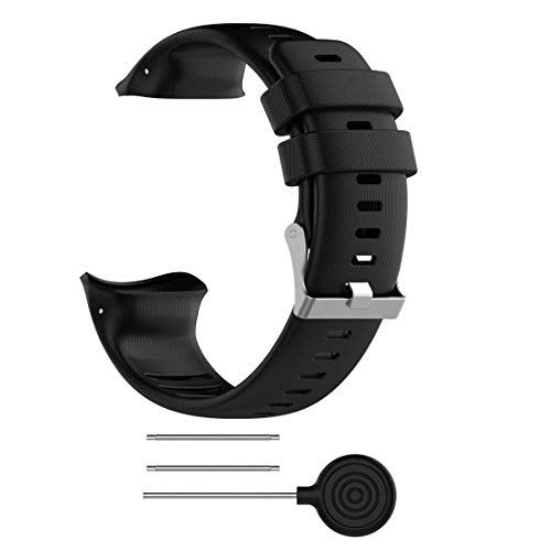 LOKEKE Compatibel voor Polar Vantage V Smart Horloge Vervanging Band Siliconen Zwart