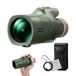 K&F Concept Monoculaire telescoop 12x50 HD mobiele telefoontelescoop met Arca-interface voor vogels kijken, jagen, wandelen, concerten (IP66 waterdicht groen)