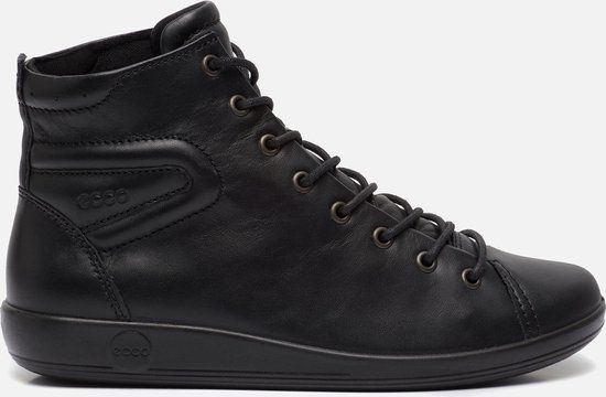 ECCO SOFT 2.0 Dames Veterboot - Zwart - Maat 39