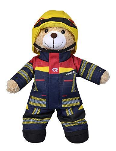 simba 108101001 - Brandweer pluche beer Rosenbauer, knuffelzacht, 30 cm, in brandweerpak, geschikt voor kinderen vanaf de eerste levensmaanden